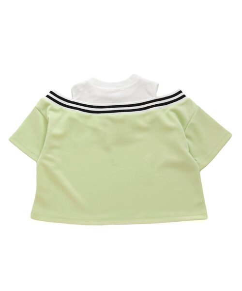 algy（アルジー）の「【ACTIVE】吸水速乾ラインリブトップス（Tシャツ/カットソー・キッズ・ブラック/アイボリー/ライム・SMALL/X-SMALL/XXX-SMALL/XX-SMALL/MEDIUM）」の9枚目の写真