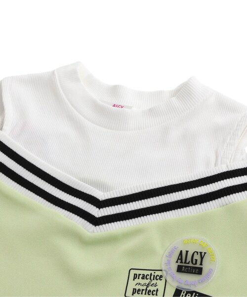 algy（アルジー）の「【ACTIVE】吸水速乾ラインリブトップス（Tシャツ/カットソー・キッズ・ブラック/アイボリー/ライム・SMALL/X-SMALL/XXX-SMALL/XX-SMALL/MEDIUM）」の10枚目の写真