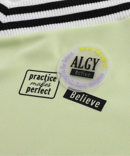 algy（アルジー）の「【ACTIVE】吸水速乾ラインリブトップス（Tシャツ/カットソー・キッズ・ブラック/アイボリー/ライム・SMALL/X-SMALL/XXX-SMALL/XX-SMALL/MEDIUM）」の12枚目の写真