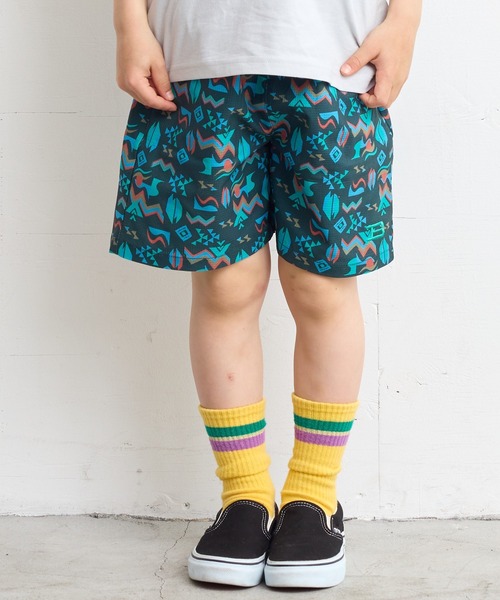 BIG FIELD（ビッグフィールド）の「総柄メッシュショートパンツ（80～150cm）（その他パンツ・キッズ・チャコール/オレンジ/マルチ/ライトブルー・150/140/130/120/110/100/95/90/80）」の2枚目の写真