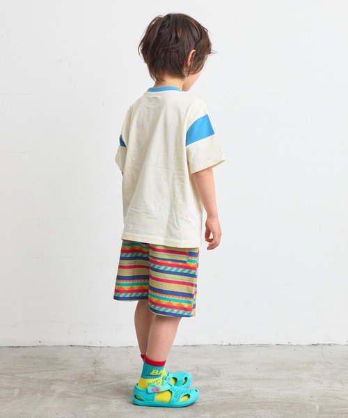 BIG FIELD（ビッグフィールド）の「総柄メッシュショートパンツ（80～150cm）（その他パンツ・キッズ・チャコール/オレンジ/マルチ/ライトブルー・150/140/130/120/110/100/95/90/80）」の9枚目の写真