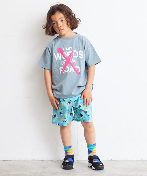 BIG FIELD（ビッグフィールド）の「総柄メッシュショートパンツ（80～150cm）（その他パンツ・キッズ・チャコール/オレンジ/マルチ/ライトブルー・150/140/130/120/110/100/95/90/80）」の5枚目の写真