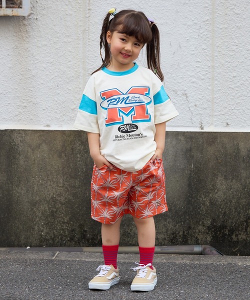 BIG FIELD（ビッグフィールド）の「総柄メッシュショートパンツ（80～150cm）（その他パンツ・キッズ・チャコール/オレンジ/マルチ/ライトブルー・150/140/130/120/110/100/95/90/80）」の6枚目の写真