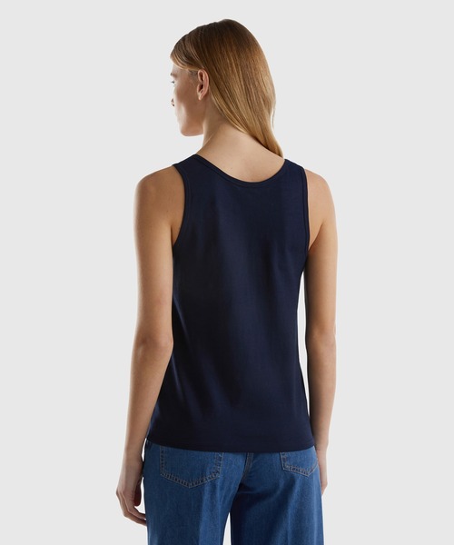 BENETTON (UNITED COLORS OF BENETTON)(ベネトンユナイテッドカラーズオブベネトン)の「ベーシックタンクトップ(タンクトップ・レディース・ネイビー/ブラック/ホワイト/ピンクベージュ・SMALL/X-SMALL/MEDIUM/XX-SMALL)」の10枚目の写真