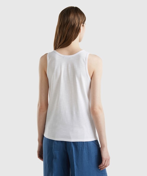 BENETTON (UNITED COLORS OF BENETTON)(ベネトンユナイテッドカラーズオブベネトン)の「ベーシックタンクトップ(タンクトップ・レディース・ネイビー/ブラック/ホワイト/ピンクベージュ・SMALL/X-SMALL/MEDIUM/XX-SMALL)」の9枚目の写真