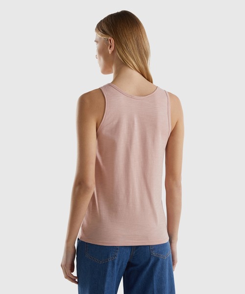 BENETTON (UNITED COLORS OF BENETTON)(ベネトンユナイテッドカラーズオブベネトン)の「ベーシックタンクトップ(タンクトップ・レディース・ネイビー/ブラック/ホワイト/ピンクベージュ・SMALL/X-SMALL/MEDIUM/XX-SMALL)」の13枚目の写真