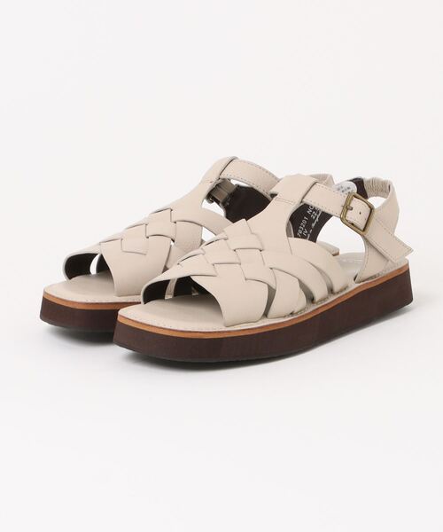 Piedi Nudi(ピエディヌーディ)の「hocco/ホッコ 編み込みベルト レザーフラットサンダル(サンダル・レディース・アイボリー/ダークブラウン/ブラック・22.5cm/24.0cm/23.5cm/23.0cm/24.5cm)」の4枚目の写真