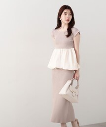 PROPORTION BODY DRESSING | バルーンペプラムニットSET UP / 1214140424(ワンピース)