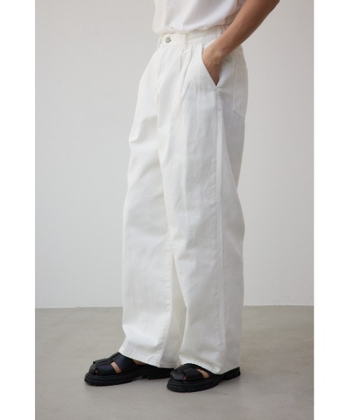 AZUL by moussy（アズールバイマウジー）の「AZUL DENIM ハイウエストワイドパンツ（デニムパンツ・メンズ・ホワイト/ブルー・FREE）」の11枚目の写真