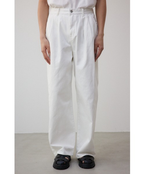 AZUL by moussy（アズールバイマウジー）の「AZUL DENIM ハイウエストワイドパンツ（デニムパンツ・メンズ・ホワイト/ブルー・FREE）」の9枚目の写真