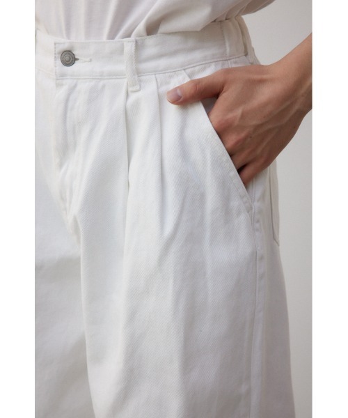 AZUL by moussy（アズールバイマウジー）の「AZUL DENIM ハイウエストワイドパンツ（デニムパンツ・メンズ・ホワイト/ブルー・FREE）」の4枚目の写真