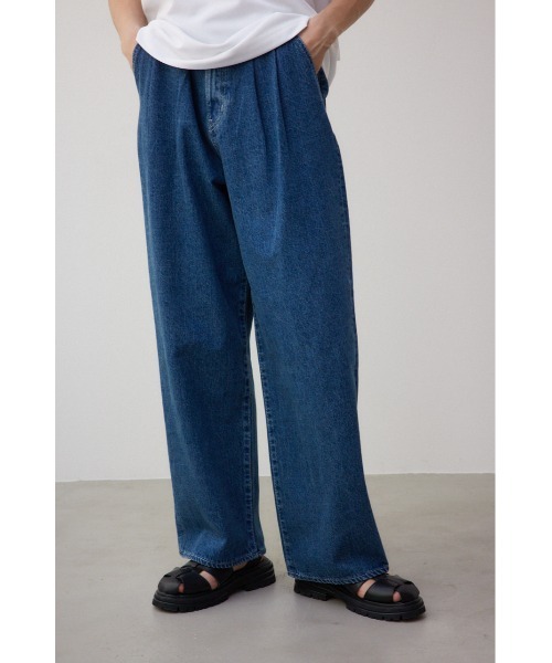 AZUL by moussy（アズールバイマウジー）の「AZUL DENIM ハイウエストワイドパンツ（デニムパンツ・メンズ・ホワイト/ブルー・FREE）」の20枚目の写真