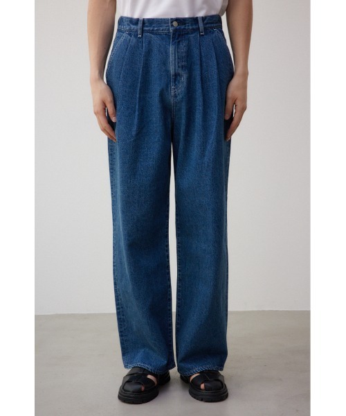 AZUL by moussy（アズールバイマウジー）の「AZUL DENIM ハイウエストワイドパンツ（デニムパンツ・メンズ・ホワイト/ブルー・FREE）」の18枚目の写真