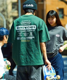FREAK'S STORE | 限定展開 LANDER SANDWICHES×FREAK'S STORE/ランダー 別注 ビッグシルエット バックプリント クルーネックTシャツ(Tシャツ/カットソー)