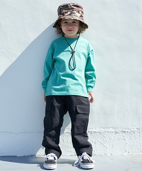 minimal（ミニマル）の「【撥水】バックプリント長袖Tシャツ（Tシャツ/カットソー・キッズ・ベビーピンク/ホワイト系/ホワイト/サックスブルー/グリーン・100cm/130cm/140cm/120cm/110cm）」の6枚目の写真