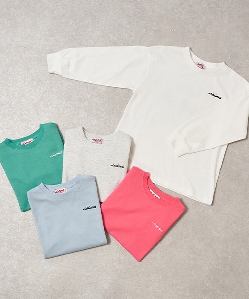 minimal（ミニマル）の「【撥水】バックプリント長袖Tシャツ（Tシャツ/カットソー・キッズ・ベビーピンク/ホワイト系/ホワイト/サックスブルー/グリーン・100cm/130cm/140cm/120cm/110cm）」の9枚目の写真