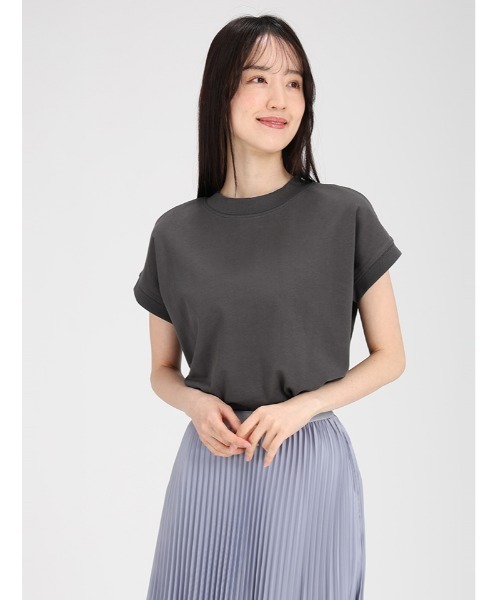 Edit Sheen(エディットシーン)の「ヘビーウェイト袖リブTシャツ(Tシャツ/カットソー・レディース・ホワイト/ブラック/チャコールグレー・M)」の3枚目の写真