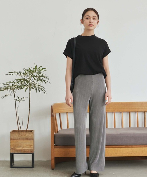 Edit Sheen(エディットシーン)の「ヘビーウェイト袖リブTシャツ(Tシャツ/カットソー・レディース・ホワイト/ブラック/チャコールグレー・M)」の6枚目の写真