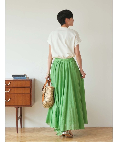 Edit Sheen(エディットシーン)の「ヘビーウェイト袖リブTシャツ(Tシャツ/カットソー・レディース・ホワイト/ブラック/チャコールグレー・M)」の8枚目の写真