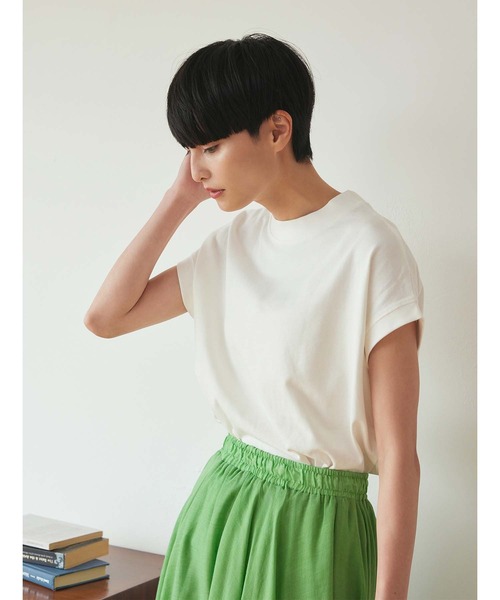 Edit Sheen(エディットシーン)の「ヘビーウェイト袖リブTシャツ(Tシャツ/カットソー・レディース・ホワイト/ブラック/チャコールグレー・M)」の10枚目の写真