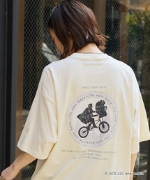 【BACK TO THE FUTURE & JAWS】別注 ピグメント加工ヴィンテージライクデザイン ビッグシルエット半袖Tシャツ/バック・トゥ・ザ・フューチャー/ジョーズ