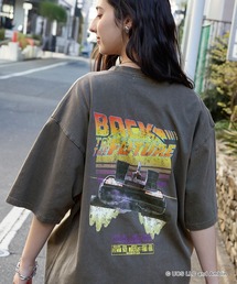 MONO-MART（モノマート）の「【BACK TO THE FUTURE ＆ JAWS】別注 ピグメント加工ヴィンテージライクデザイン ビッグシルエット半袖Tシャツ/バック・トゥ・ザ・フューチャー/ジョーズ（Tシャツ/カットソー）」