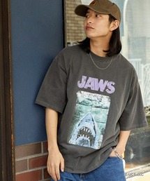 MONO-MART（モノマート）の「【BACK TO THE FUTURE ＆ JAWS】別注 ピグメント加工ヴィンテージライクデザイン ビッグシルエット半袖Tシャツ/バック・トゥ・ザ・フューチャー/ジョーズ（Tシャツ/カットソー）」