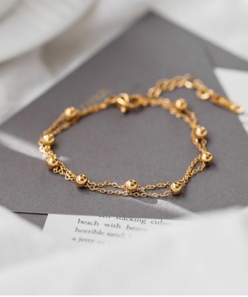Coo+i（クーイ）の「ボールチェーンステンレスアンクレット（アンクレット・レディース・ゴールド・FREE）」の4枚目の写真
