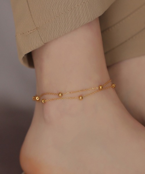 Coo+i（クーイ）の「ボールチェーンステンレスアンクレット（アンクレット・レディース・ゴールド・FREE）」の8枚目の写真
