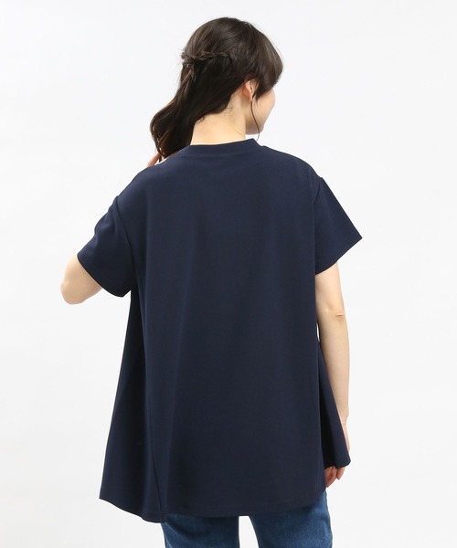 GLOBAL WORK Smile Seed Store（グローバルワーク スマイルシードストア）の「ジョーゼットAラインTシャツ半袖/104985（Tシャツ/カットソー・レディース・ネイビー/グレイッシュベージュ/ブラック・X-LARGE/SMALL/MEDIUM/LARGE）」の21枚目の写真