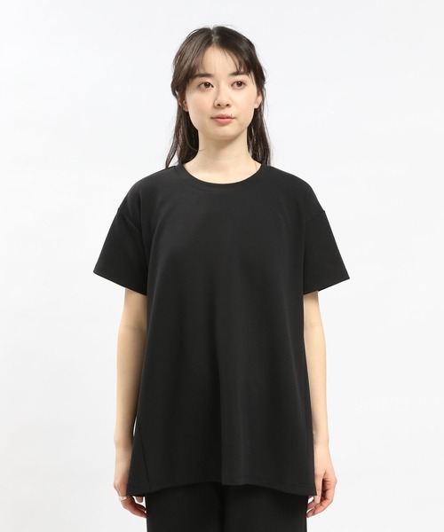 GLOBAL WORK Smile Seed Store（グローバルワーク スマイルシードストア）の「ジョーゼットAラインTシャツ半袖/104985（Tシャツ/カットソー・レディース・ネイビー/グレイッシュベージュ/ブラック・X-LARGE/SMALL/MEDIUM/LARGE）」の22枚目の写真