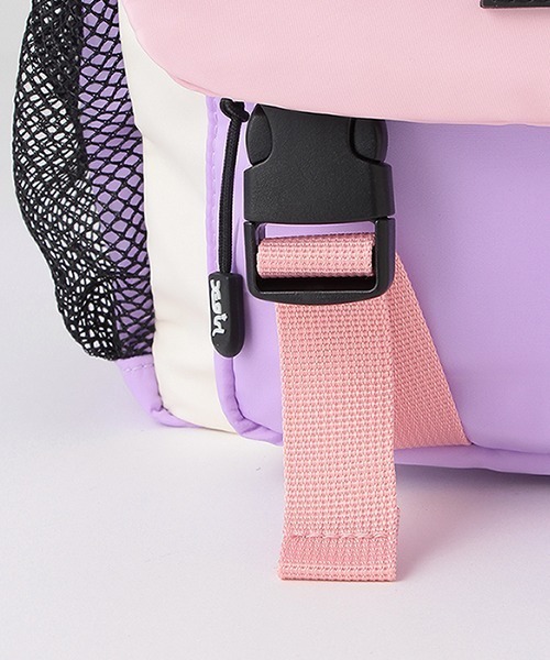 X-girl Stages（エックスガールステージス）の「配色リュック（バックパック/リュック・キッズ・ピンク/マルチ・FREE）」の9枚目の写真