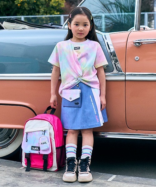 X-girl Stages（エックスガールステージス）の「配色リュック（バックパック/リュック・キッズ・ピンク/マルチ・FREE）」の19枚目の写真