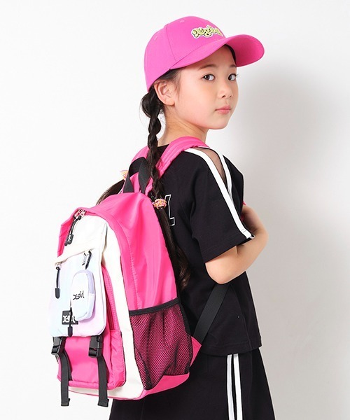 X-girl Stages（エックスガールステージス）の「配色リュック（バックパック/リュック・キッズ・ピンク/マルチ・FREE）」の22枚目の写真