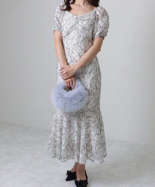 Lace Ladies(レースレディース)の「パール チェーンストラップ付き ワンハンドル ファー バッグ(ハンドバッグ・レディース・ブラック/アイボリー/モカ/ブルーグレー・FREE)」の9枚目の写真