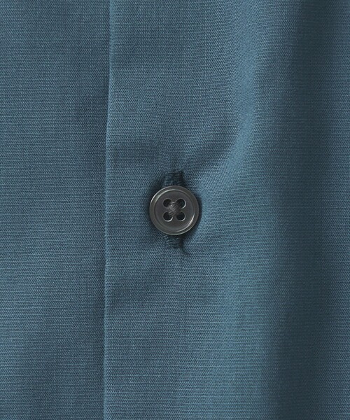 green label relaxing（グリーンレーベルリラクシング）の「コットンシルクボイル ジャストルーズ バンドカラー シャツ（シャツ/ブラウス・メンズ・ロイヤルブルー/ダークグリーン・M/L/S/XL）」の6枚目の写真