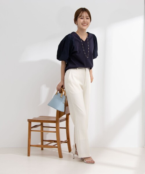 「NOLLEY'S」 半袖カットソー FREE ホワイト レディース ノーリーズソフィー NOLLEY'S sophi W&W 半袖Tシャツ （ホワイト