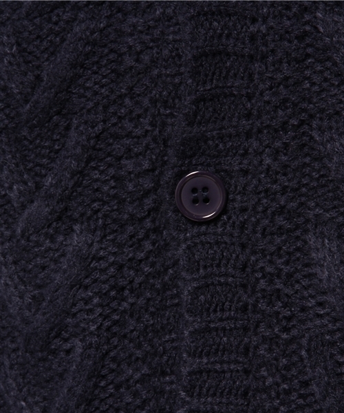 SEVENDAYS=SUNDAY（セブンデイズサンデイ）の「バルキーアクリル　ケーブルニットベスト（ベスト・メンズ・オフホワイト/ネイビー・MEDIUM/LARGE）」の9枚目の写真