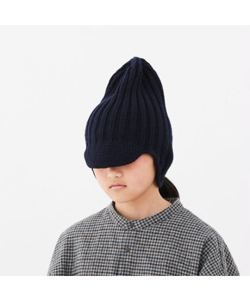 IN THE PARK（インザパーク）の「【MOUN TEN.】Knit Flight Cap（ニットキャップ/ビーニー・キッズ・サックスブルー/チャコール/アイボリー/ネイビー・FREE）」の4枚目の写真