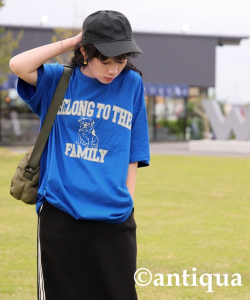 antiqua（アンティカ）の「ブルドッグロゴTシャツ（Tシャツ/カットソー・レディース・スミクロ/ブルー/ブラック/ホワイト・P/R）」の18枚目の写真