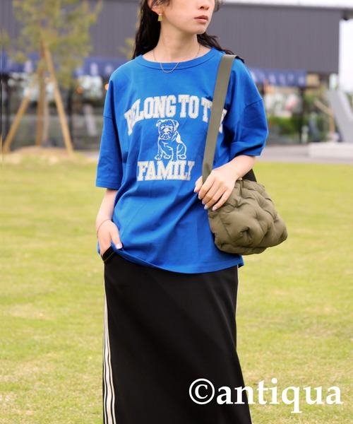 antiqua（アンティカ）の「ブルドッグロゴTシャツ（Tシャツ/カットソー・レディース・スミクロ/ブルー/ブラック/ホワイト・P/R）」の19枚目の写真