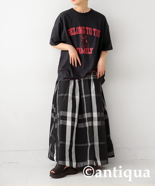 antiqua（アンティカ）の「ブルドッグロゴTシャツ（Tシャツ/カットソー・レディース・スミクロ/ブルー/ブラック/ホワイト・P/R）」の10枚目の写真