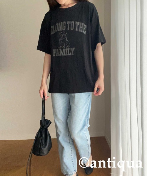 セール】ブルドッグロゴTシャツ（Tシャツ/カットソー）｜antiqua