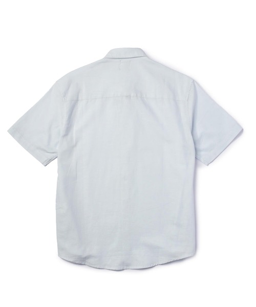 Noen(ノエン)の「半袖リネンレギュラーカラーシャツ(Tシャツ/カットソー・メンズ・ベージュ/ホワイト/ブルー・LARGE/MEDIUM)」の9枚目の写真