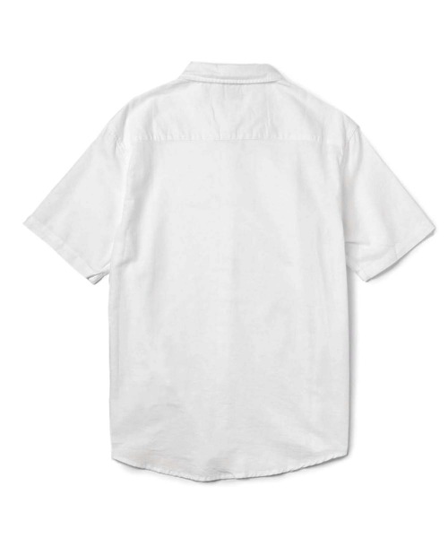 Noen(ノエン)の「半袖リネンレギュラーカラーシャツ(Tシャツ/カットソー・メンズ・ベージュ/ホワイト/ブルー・LARGE/MEDIUM)」の4枚目の写真