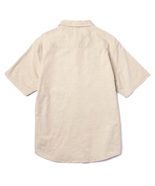 Noen(ノエン)の「半袖リネンレギュラーカラーシャツ(Tシャツ/カットソー・メンズ・ベージュ/ホワイト/ブルー・LARGE/MEDIUM)」の14枚目の写真