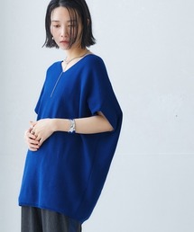 ゆったりサイズVネックコクーンニット ［Soiunique］