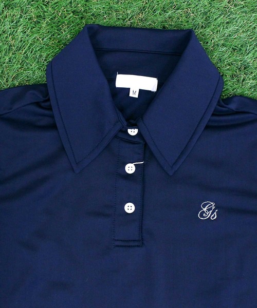 セール】ポロシャツ スカーフ付き 半袖 ゴルフウェア ロゴ刺繍