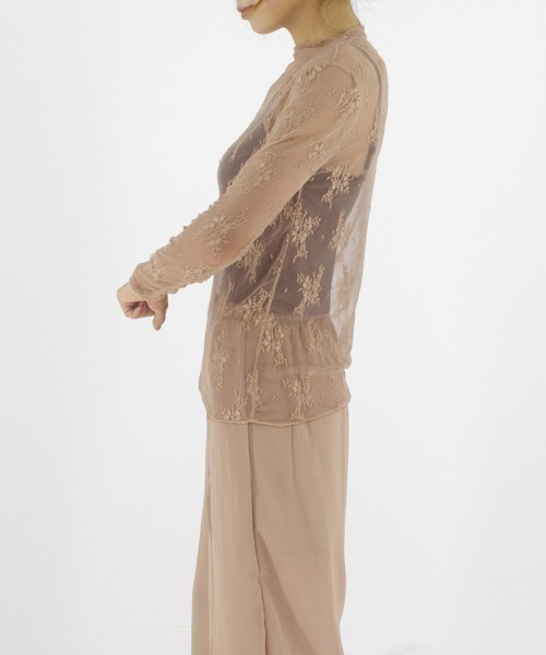 Miniministore(ミニミニストア)の「レース チュール トップス レディース(シャツ/ブラウス・レディース・グレー/ブラック/ベージュ/テラコッタ/ホワイト/キャメル・FREE)」の18枚目の写真