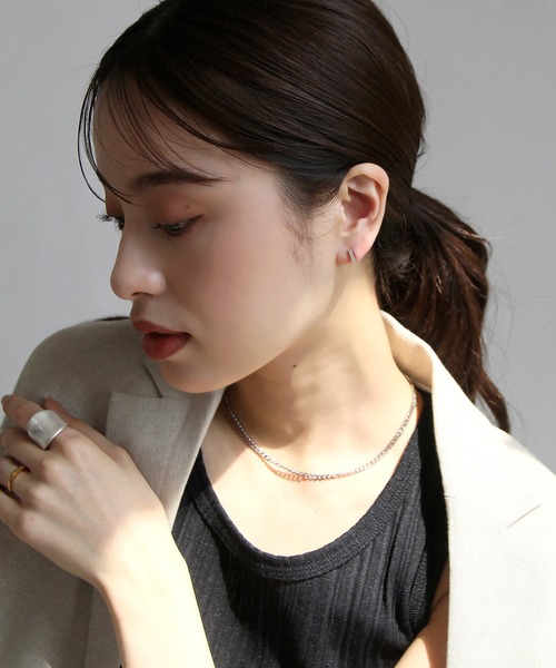 abaskdesign(アバスクデザイン)の「金属アレルギー対応 ロッドスモールステンレスピアス(ピアス(両耳用)・レディース・シルバー/ゴールド・FREE)」の6枚目の写真